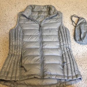 Silver puffy vest